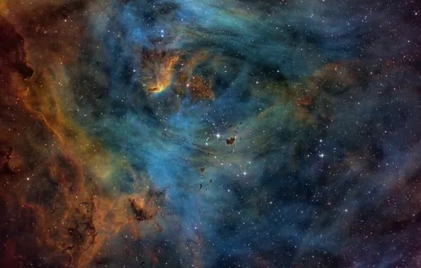Картинка космос, красота, туманности, IC 2944, The Heart, Running Chicken Nebula
