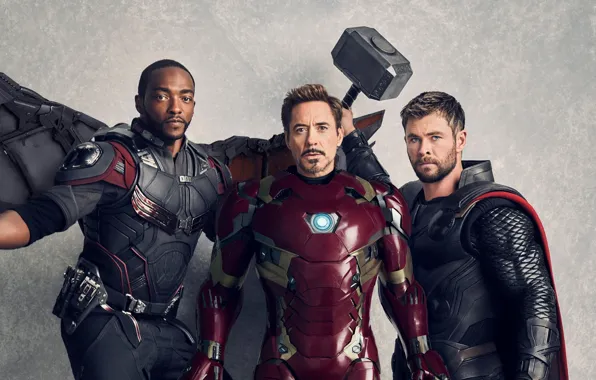 Картинка фильм, парни, персонажи, 2018, Тор, Тони Старк, Avengers: Infinity War