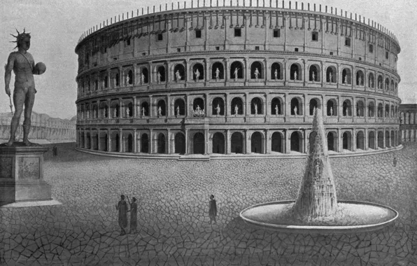 Картинка Рим, античность, Амфитеатр, colosseum would have looked like, расцвет колизея