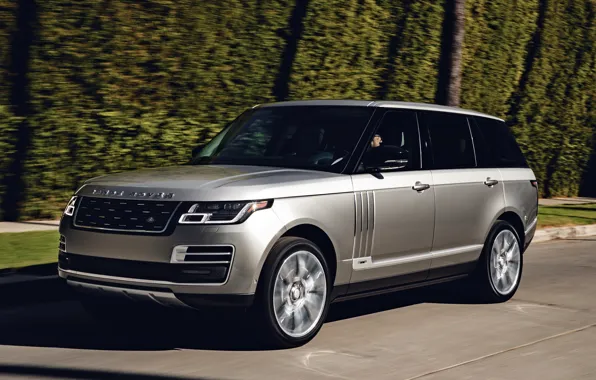 Картинка дорога, серый, движение, Land Rover, Range Rover SV Autobiography