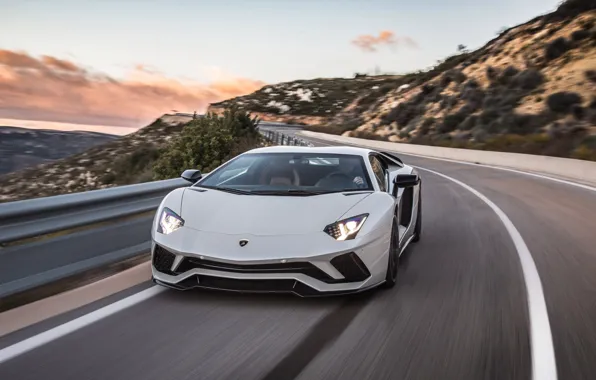 Картинка вечер, Lamborghini, суперкар, Aventador S