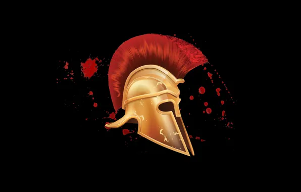 Картинка кровь, шлем, спартанский