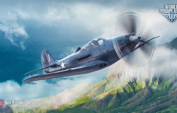 Картинка Bell, Airacobra, World of Warplanes, WoWp, Wargaming, P-39N-1
