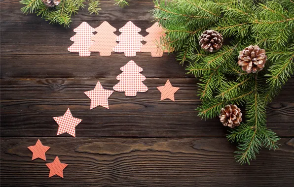 Картинка Новый Год, Рождество, wood, merry christmas, decoration, xmas, fir tree