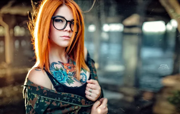 Картинка model, tattoo, redhead, suicide girls