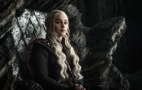 Картинка Game of Thrones, Emilia Clarke, Daenerys Targaryen, throne room, Dragonstone