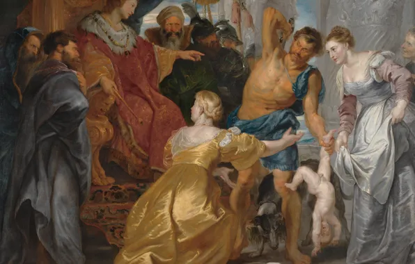 Картинка картина, Питер Пауль Рубенс, мифология, Суд Соломона, Pieter Paul Rubens