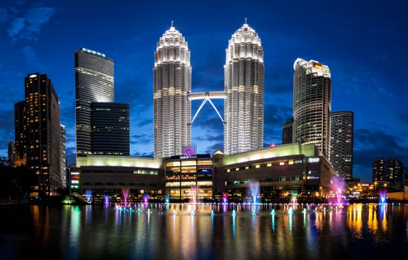 Картинка небоскребы, Малайзия, Malaysia, Куала-Лумпур, Башни Петронас, Petronas Towers