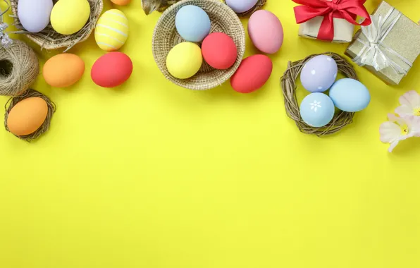 Картинка яйца, весна, colorful, Пасха, spring, Easter, eggs, decoration, Happy, tender