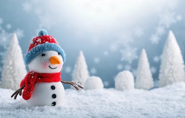 Картинка зима, снег, Новый Год, Рождество, снеговик, Christmas, winter, snow, Merry Christmas, Xmas, snowman, decoration