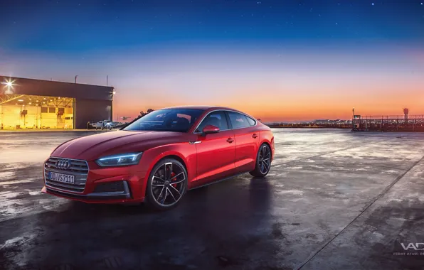Картинка закат, вечер, 2018, Sportback, Audi S5, Vedat Afuzi Design
