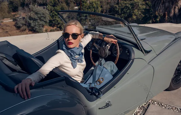 Картинка актриса, очки, блондинка, кабриолет, автомобиль, Kate Bosworth
