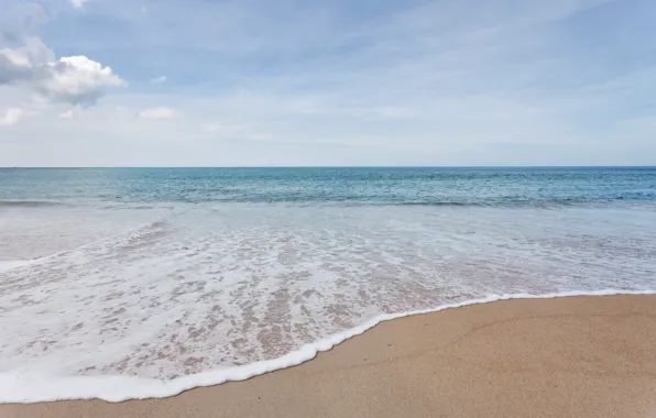Картинка песок, море, волны, пляж, лето, summer, beach, sea, seascape, sand, wave