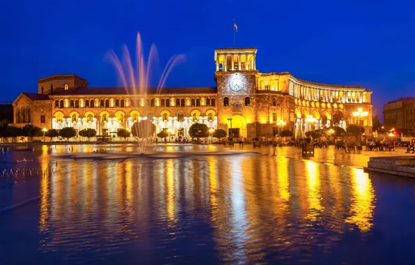 Картинка Площадь, armenia, hayastan, Erevan, Площадь республики