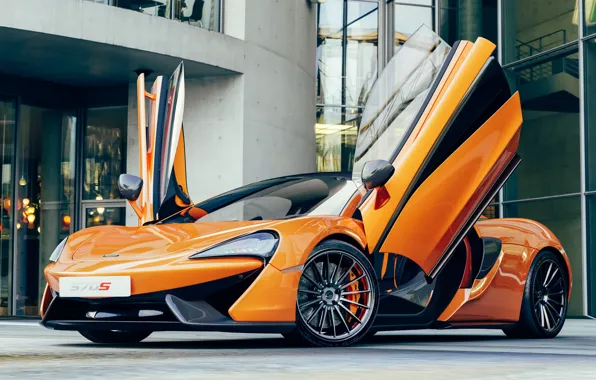 Картинка дизайн, здание, автомобиль, McLaren 570S