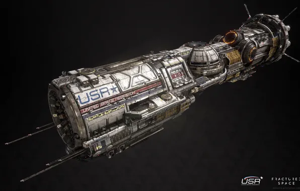 Картинка космос, транспорт, корабль, Fractured Space, USR Endeavor