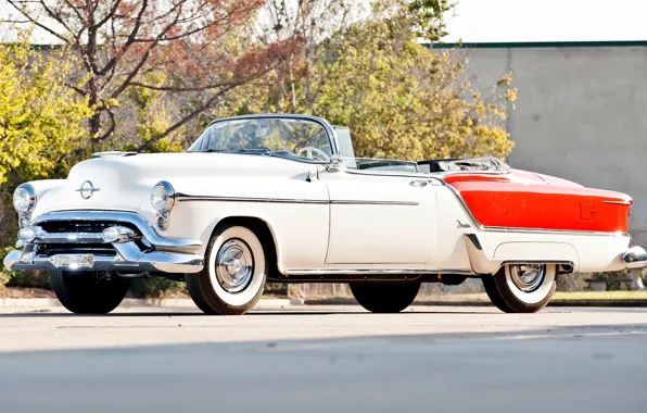 Картинка white, 1953, convertible, Fiesta, luxury, Oldsmobile