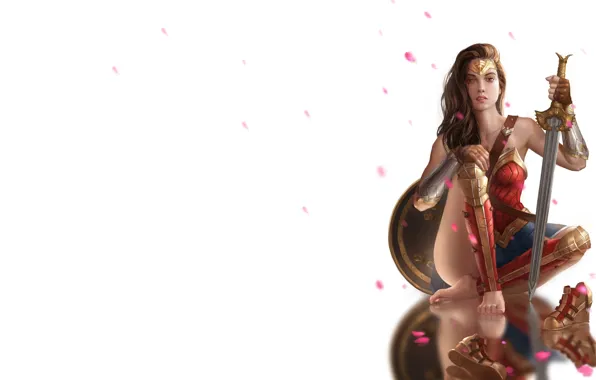 Картинка оружие, меч, арт, щит, Чудо-женщина, Wonder woman, rxx 496