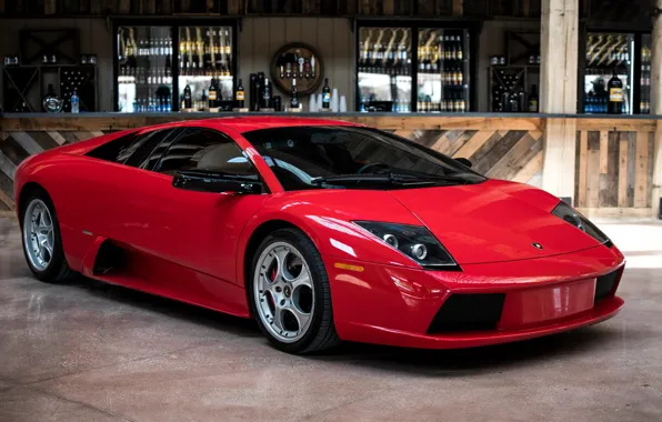 Картинка Lamborghini, Red, Murcielago, Bar