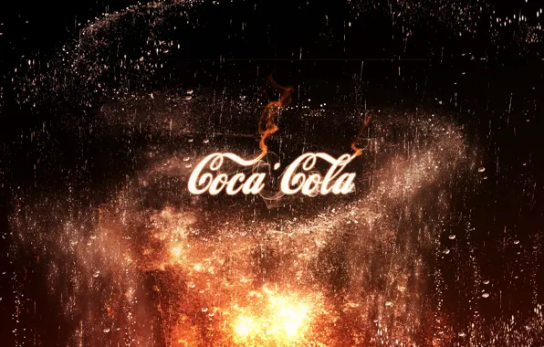Картинка капли, огонь, бренд, Coca Cola, Y_Y