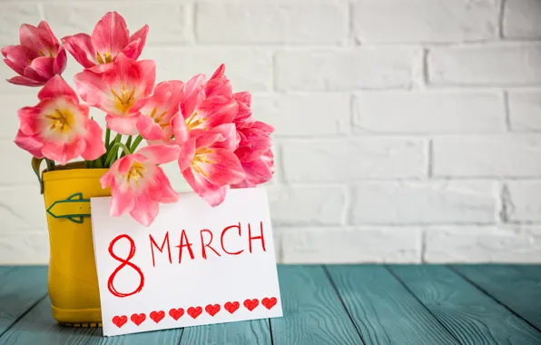 Картинка букет, тюльпаны, 8 марта, открытка, праздник Весны