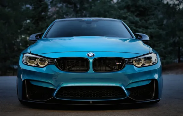 Картинка BMW, Blue, Front, Evening, Face, F80