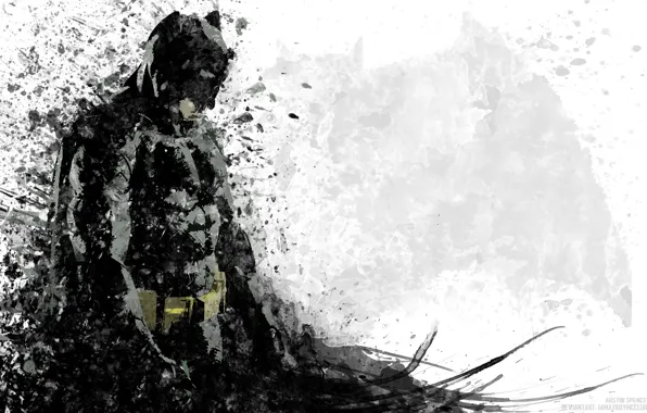 Картинка Batman, DC comics, Splatter Art, Batfleck