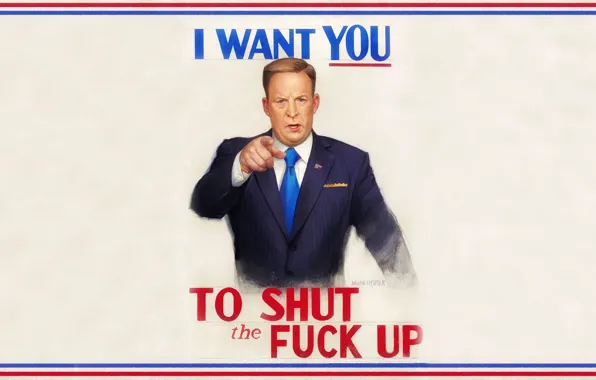 Картинка Фон, Spicer, Sean Spicer, I want you to shut the fuck up, by SharpWriter, Jason …
