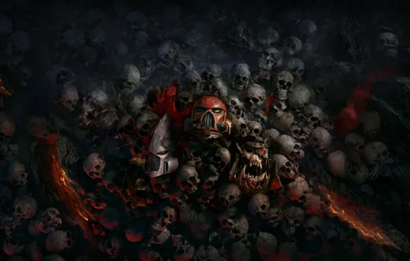 Картинка черепа, Relic Entertainment, Warhammer 40000: Dawn Of War