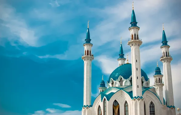 Картинка небо, мечеть, Казань, Татарстан, архитекектура