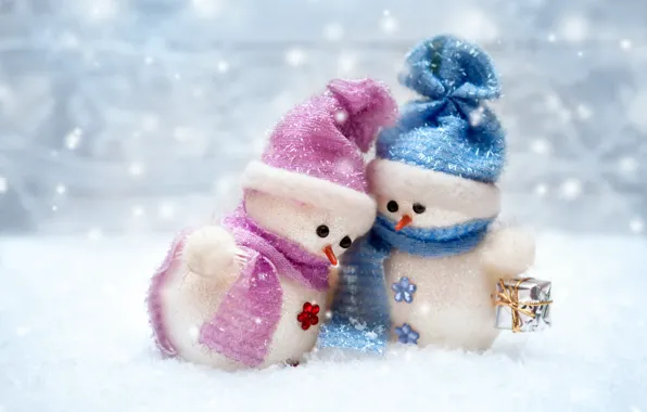 Картинка Новый Год, Рождество, снеговик, winter, snow, merry christmas, snowman