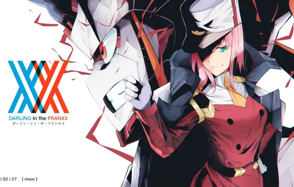 Картинка взгляд, девушка, аниме, Darling In The Frankxx
