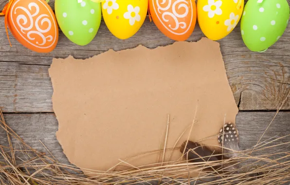 Картинка яйца, весна, colorful, Пасха, happy, wood, spring, Easter, eggs, holiday