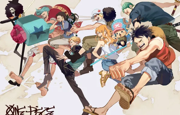 Картинка аниме, пираты, персонажи