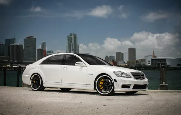 Картинка lights, Mercedes, black, AMG, with, S65, roof, painted, smoked