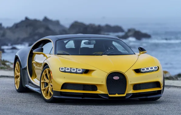 Картинка Bugatti, yellow, Chiron