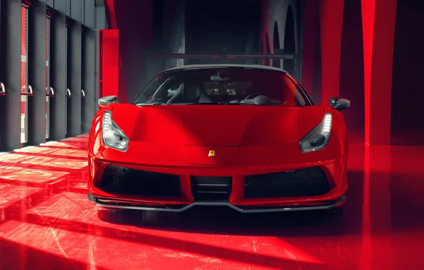 Картинка Ferrari, суперкар, вид спереди, GTB, 2018, 488, Pogea Racing, FPlus Corsa