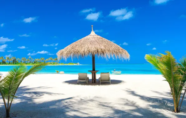 Картинка песок, море, пляж, природа, океан, summer, beach, sea, sunset, island, Maldives, crystal, sand beach, tropical, …