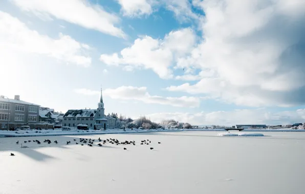 Картинка зима, Исландия, Reykjavik, Рейкьявик