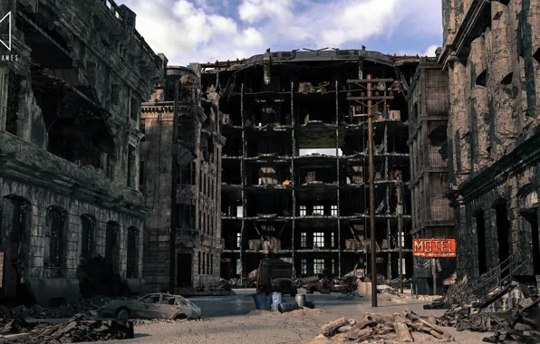 Картинка motel, Failed State, city destroyed