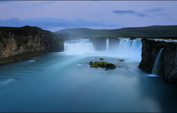 Картинка водопад, Исландия, Iceland, Godafoss