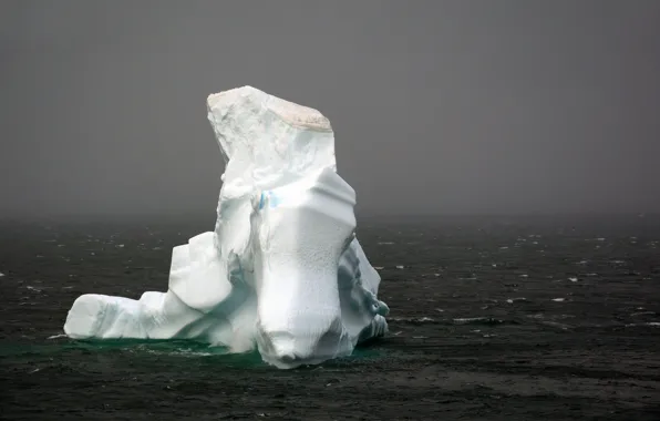 Картинка seascape, foggy, iceberg