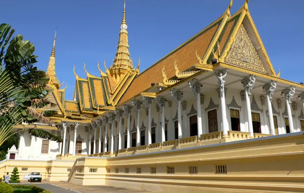 Картинка дизайн, архитектура, дворец, Cambodia, Phnom Penh