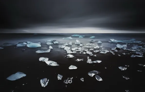 Картинка море, берег, лёд