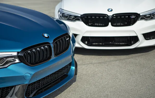 Картинка BMW, Blue, White, F90