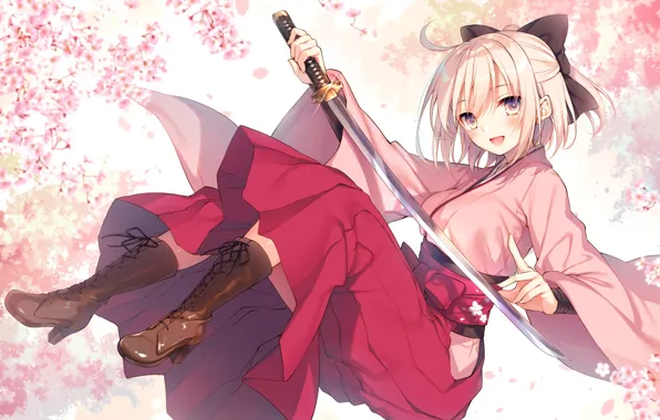 Картинка девушка, меч, сейбер, Fate / Grand Order