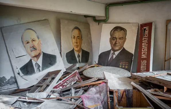 Картинка свалка, история, Soviet Leaders portraits