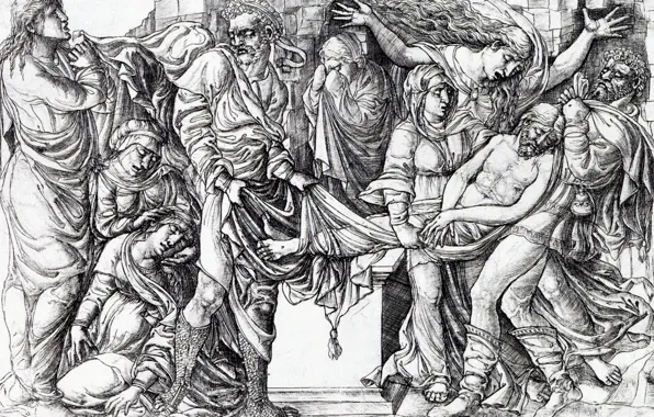Картинка 1550, La Mise au, Jean Duvet, Tombeau Burin