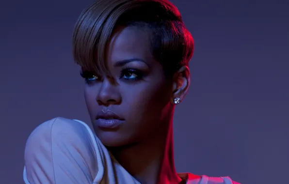 Картинка портрет, певица, Rihanna, знаменитость, короткая стрижка