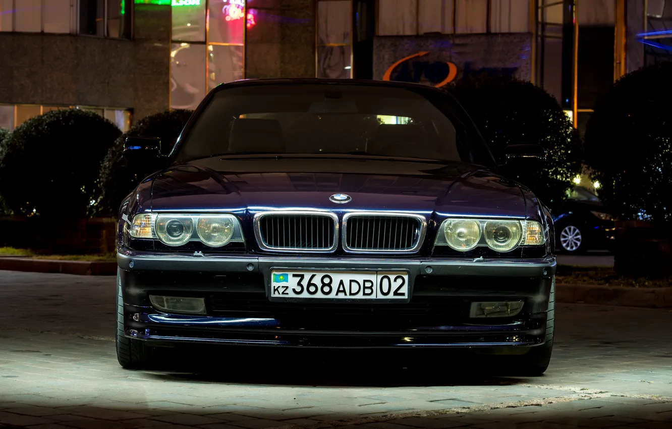 Фото обои BMW, Front, Alpina, E38, Almaty, 740Li